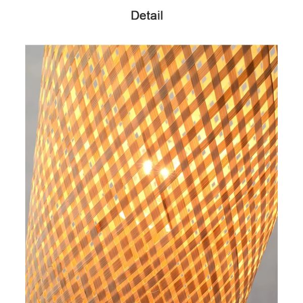Bedroom Bedside Lamp Tea Room Japanese E27 Weave Bamboo Floor Lamp(WH-MFL-216)