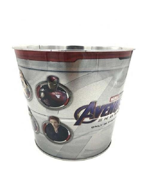DADI Household 2.4L Popcorn Gift Tins Classic Metal Oval Metal Popcorn Bucket Stacking Shape
