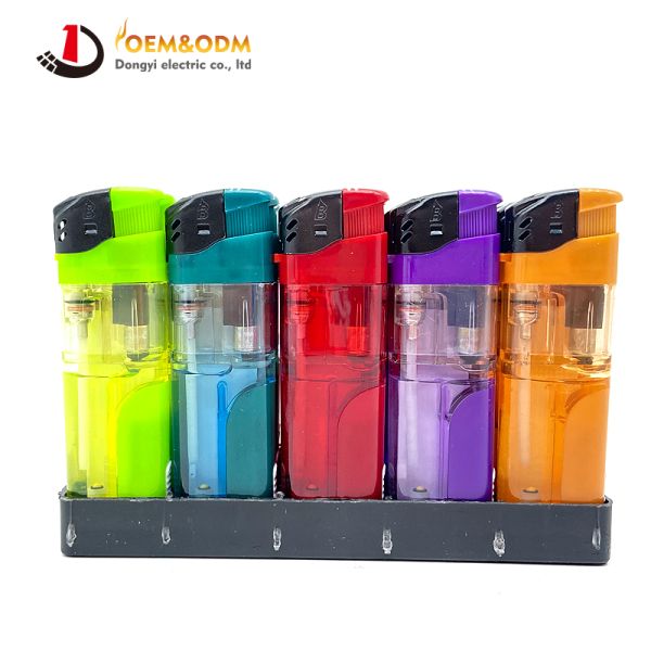 Dongyi 2025 OEM 82mm Refillable Lighters With LED Cigar Smoking Electric Custom Logo Gas Cigarette Lighter