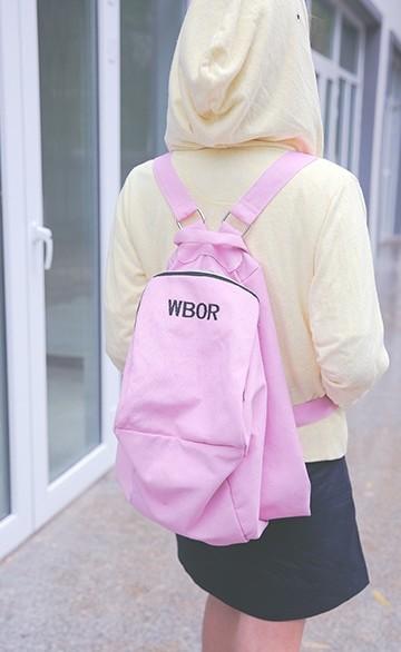 Direct foreign trade embroidery letter backpack academic style shoulder bag women's tide diagonal bag multi-purpose bag