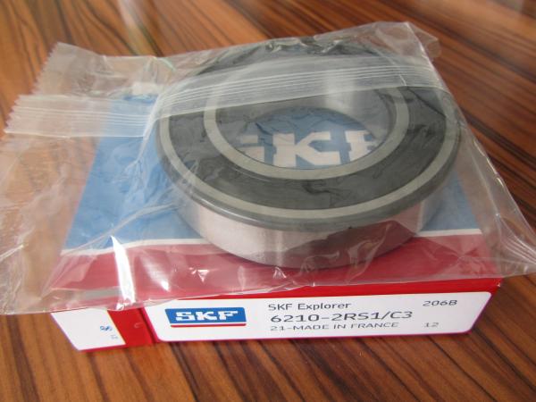 SKF 6210-2RS1 Deep Groove Ball Bearing  50 * 90 * 20 Mm High Precision