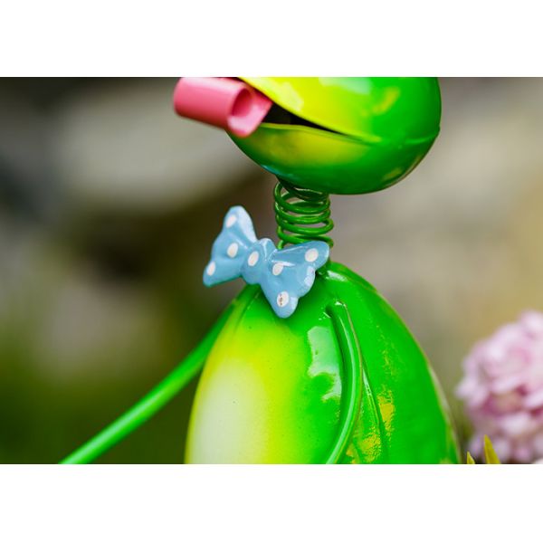 Цветочный горшок открытого сада внутреннего художественного оформления цветочного горшка велосипеда лягушки металла