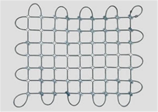 50mm Mesh size Stainless Steel Cable Mesh Cross Clip Type