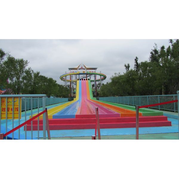 Racing Speed Water Slide UV Resistant 18m Height For Young People