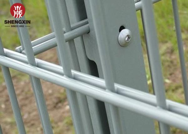 Pvc Coating Mesh Ral Double Wire Fence Rectangle Post