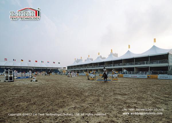 10m High Peak Double Decker Tent With Decoration Horse Riding Arena