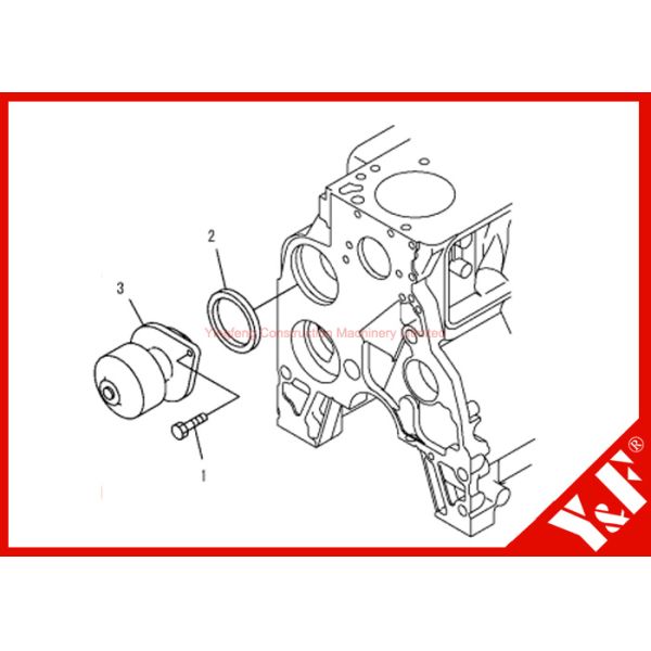 6D102 Engine Komatsu Excavator Parts PC200-7 6735-61-1502 Water Pump Assembly