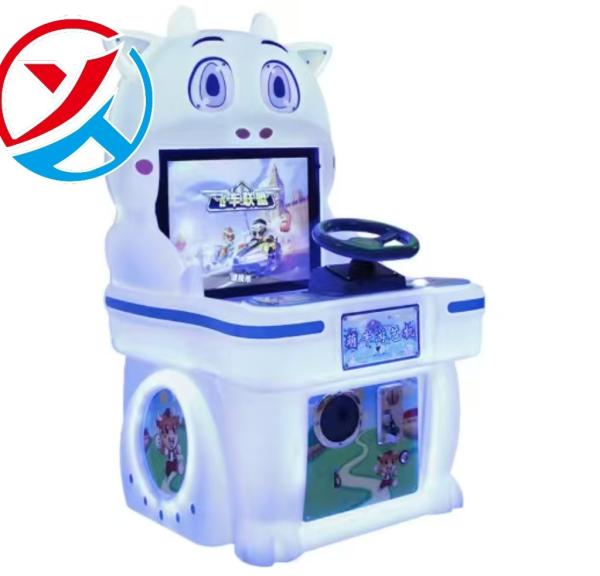 Carita de la vaca que vuela coche de la Alianza de la lámpara LED de un solo jugador máquina de juego divertido 220V