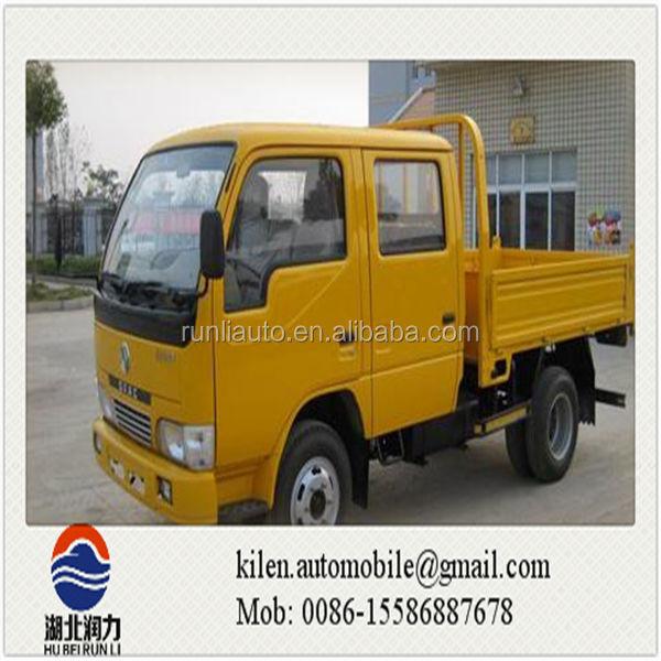 Euro 3 DFAC 4x2 Driven Dumper Truck Double Cab Mini Tipper Truck