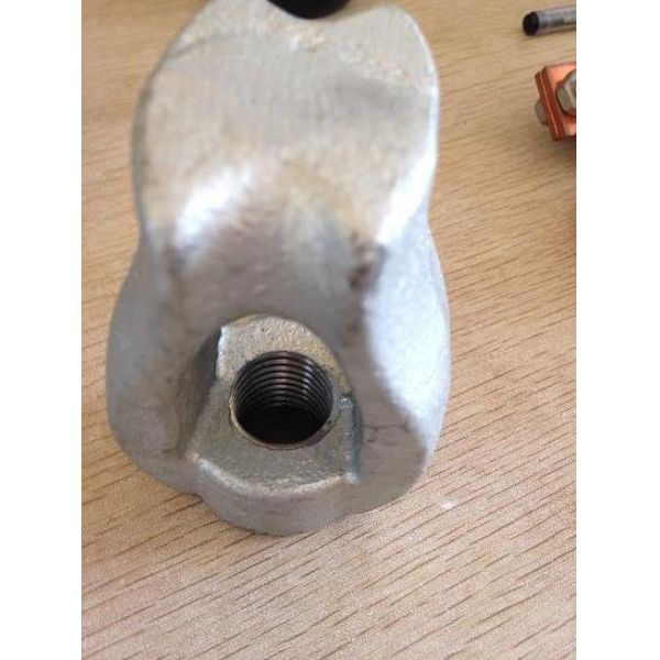 Carbon Steel Power Line Fittings / Thimble Eye Nut For Straight Away Head Guys