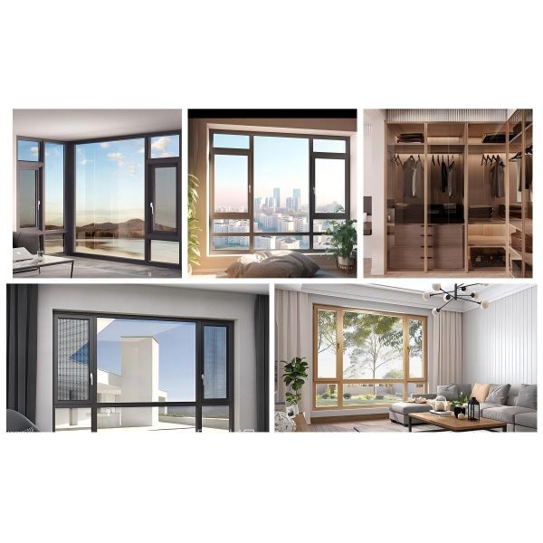 Bronze Anodized Natural Aluminium Profiles for Windows Drilling Punching