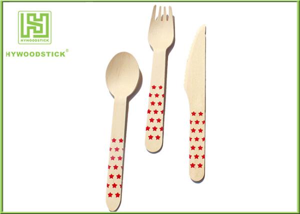 Food Grade Premium Birch Disposable Eco Friendly Wooden Cutlery Fork Knife Spoon