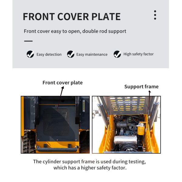 Compact Mini Skid Steer Loader With 0.2m3 Bucket Capacity And 2220 Mm Overall Length