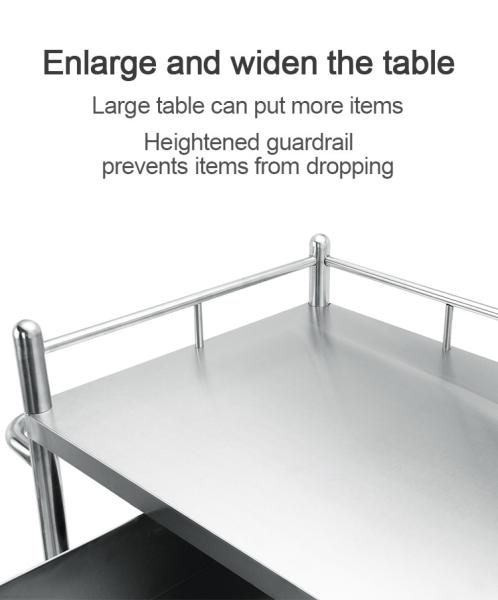 3 Layer Hospital Stainless Steel  Medical Instrument Trolley