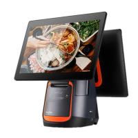 Supermercado terminal de uma posição de 15 polegadas com impressora Android 7,1