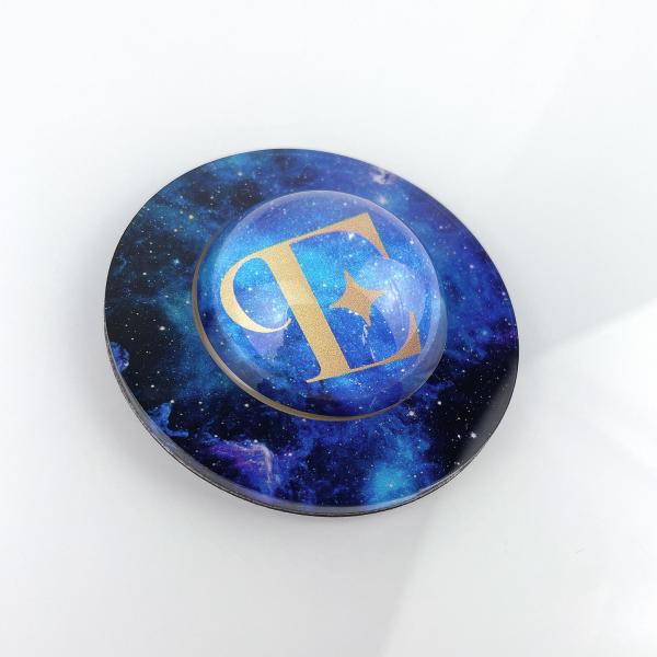 Acrylic Fridge Magnet with Bold Vibrant Design and Glossy Finish Blue Man Group Inspiration