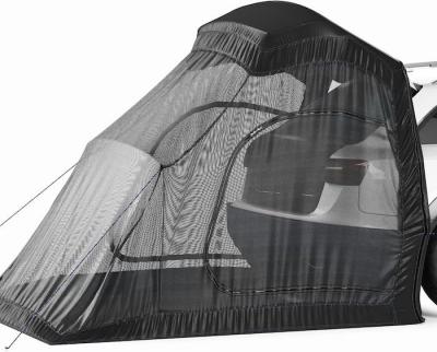 183*183*213CM preto impermeável revestido de poliéster auto tenda de acampamento abrigo de carro compacto fácil de configurar para 2-4 pessoas