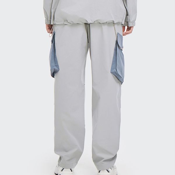 Waterproof Woven Wind Running Sports Track Jackets Multi Pocket Male Knit Cargo Jacket