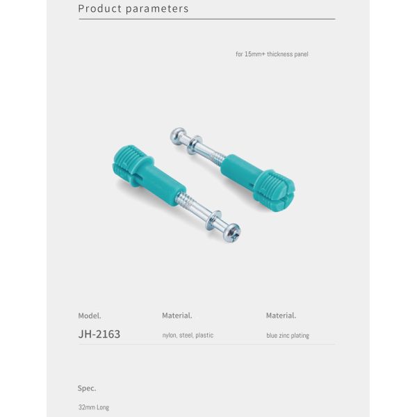 32 мм прочные минификсовые соединительные болты Шкафные фитинги для мебели панельного типа