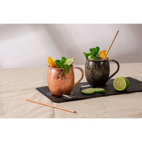 Large 18oz Moscow Mule Mugs Stainless Steel Copper Wine Cup With Classic Handle