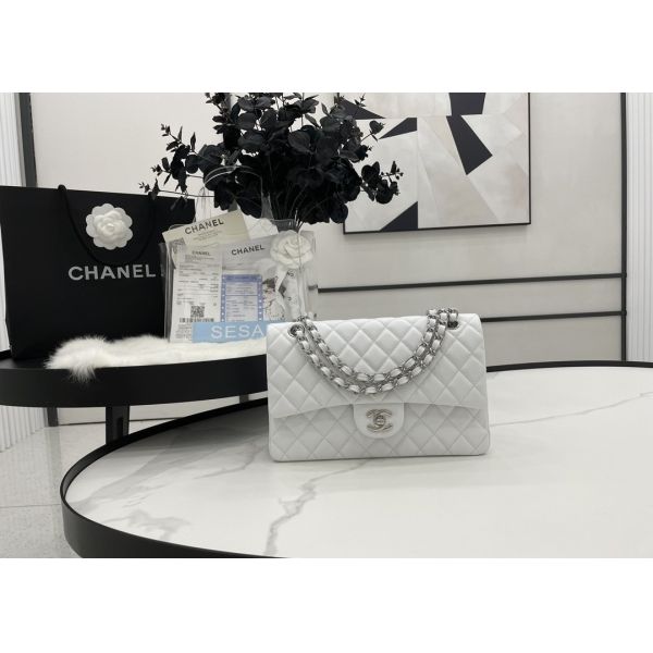 Ball Caviar Womens Chain Bag Calf Skin Inside Suede 25cm Length