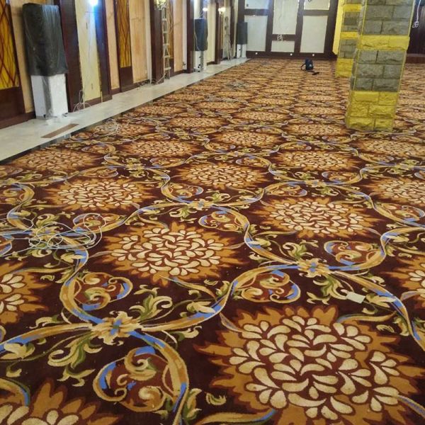 Custom Luxury Wool Nylon Axminster Casino Carpet Medium Pile Washable Office for Hotel