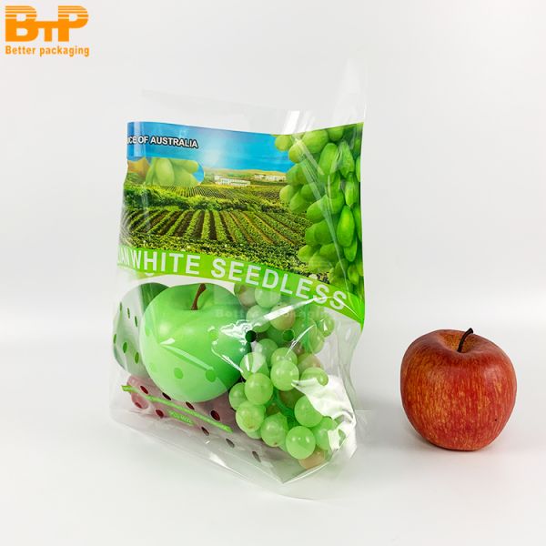 Custom Printing High Quality Fine Printing Bopp/cpp Plastic Grape Bag Plastic Grape Pouch Bag