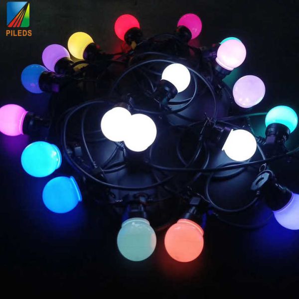 Commercial LED Point Light , Warm White festoon string lights outdoor 24V 10m 20m