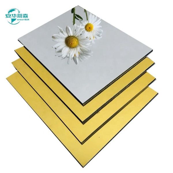 Polyethylene Core Mirror ACP 3mm Thickness 1220*2440mm Standard Size and Performance