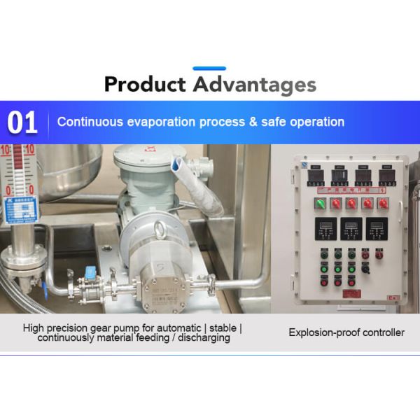 CIP Rising Film Evaporator Toption China Stainless Steel Evaporator