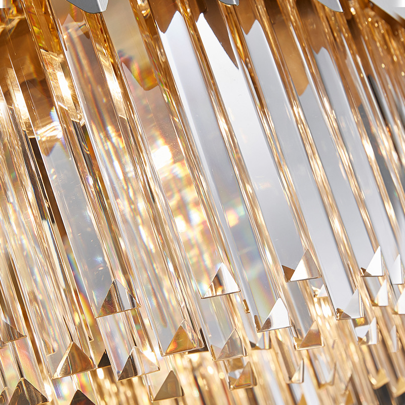 Height 30cm E14 Chrome Royal Crystal Hanging Lamps For Living Room