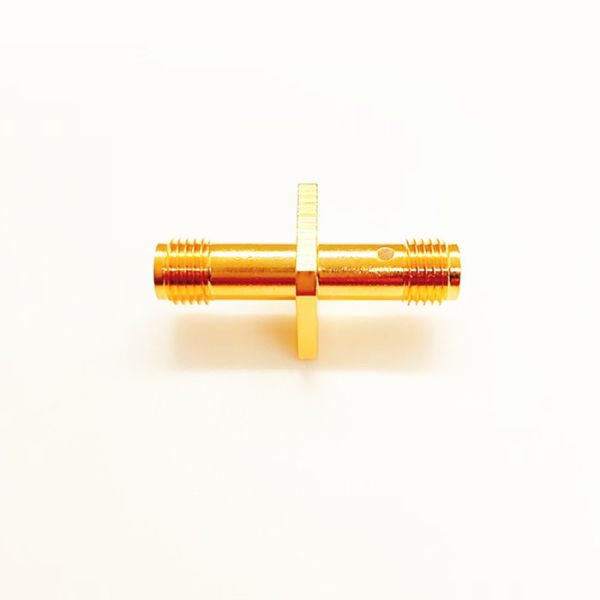 RF Adapter SMA Female to Female 4 Holes Flange DC-18GHz Brass Body Adapter