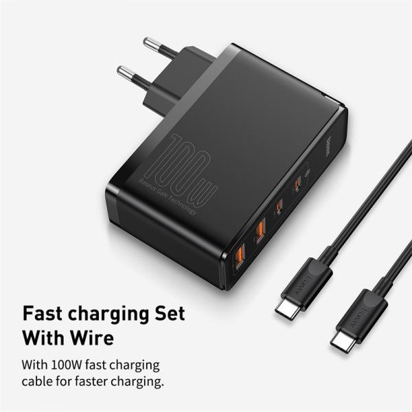 PD QC 100W GaN USB C Charger Quick Charge 4.0 3.0 Type-C Fast Charging For Macbook