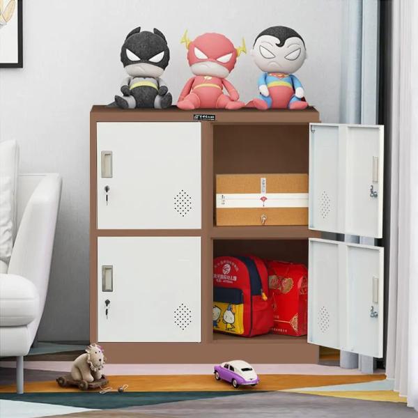 ISO9001 Indoor 4 Door Steel Locker 4 Tier Filing Cabinet customization
