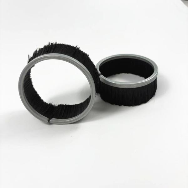 Black Nylon Formed Cup Brush Seal Steel Channel Round Vacuum Strip Side Brush