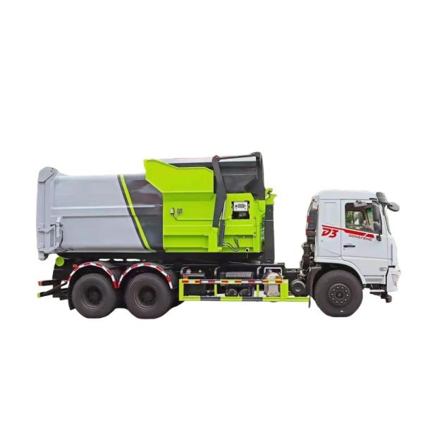 Energy Type Pure Electric 18CBM Hydraulic Hook Lift Rear Loading Trash Bin Waste Collection Vehicle for Waste Management