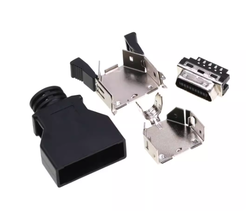Latch-Type Servo Motor Connector Moog ITT SCSI MDR for Industrial Automation