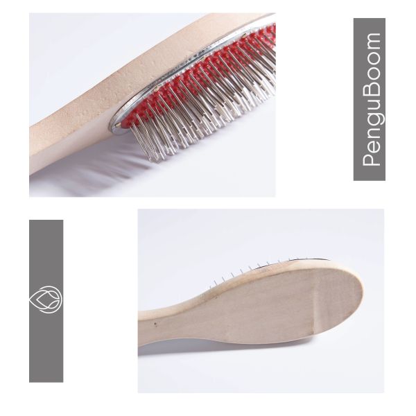 Wood Handle Detangle Hair Brush Human Hair Wig Brush  Anti Static