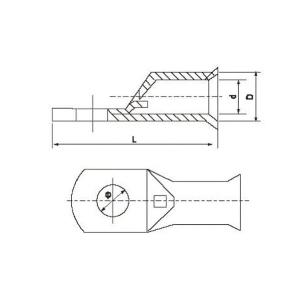 Heavy-duty cable lugs material copper SC JGB