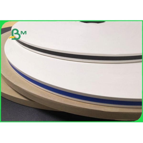60gsm 120gsm Striped / Brown Straw Paper Roll For Coffee Stirrers Biodegradable
