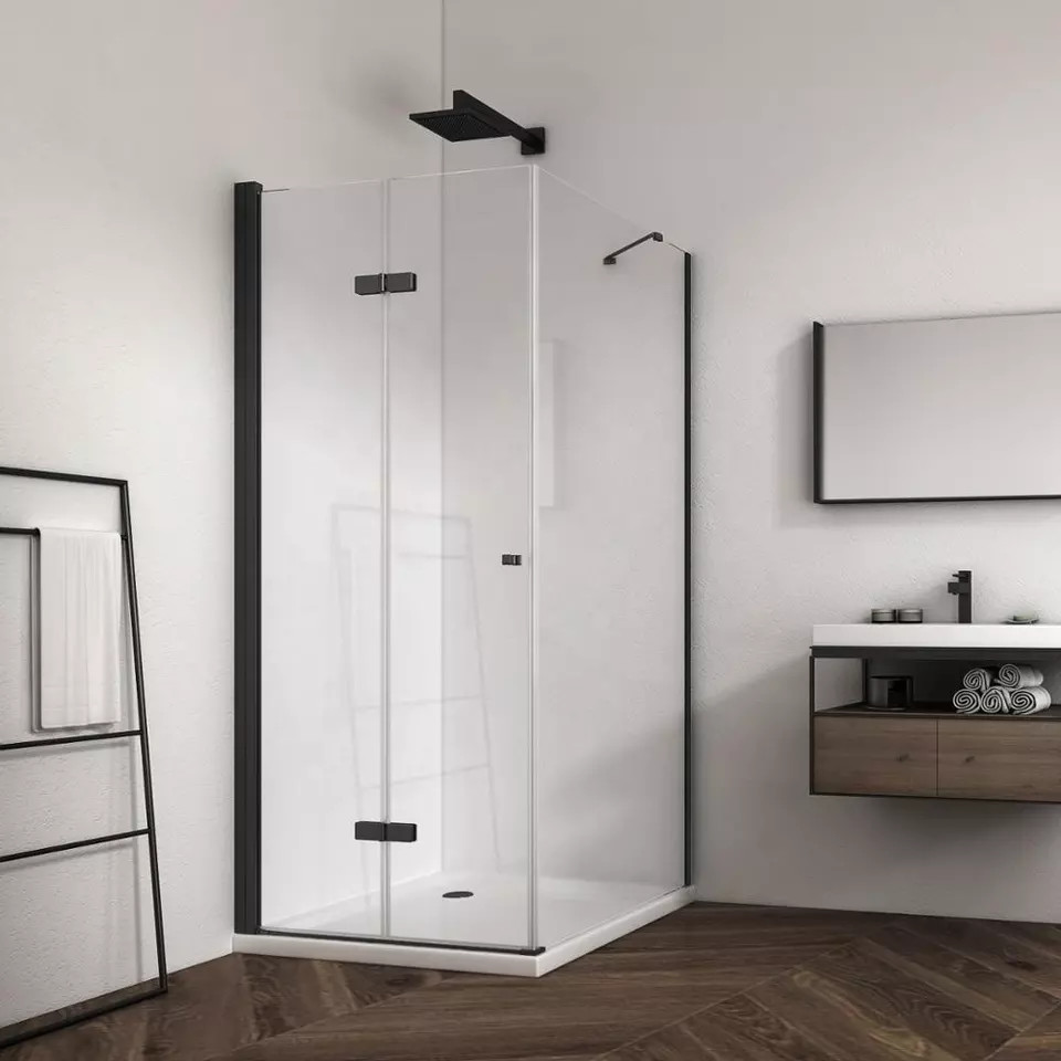 Современным закаленное углом приложение ливня стекла сползая дверь Bathroom стеклянную