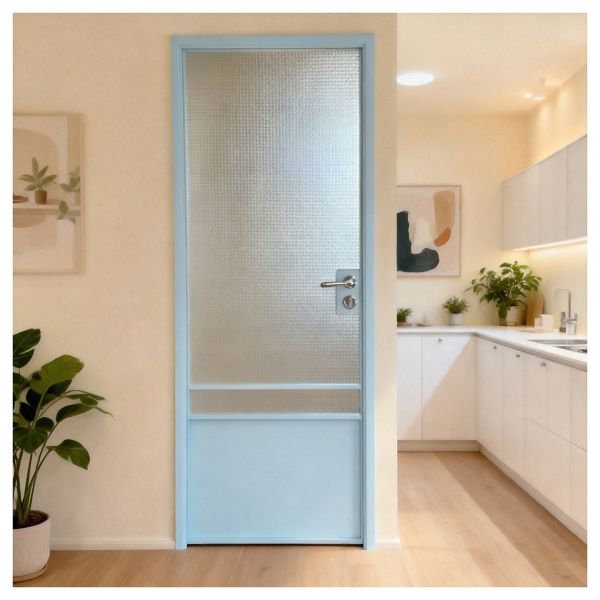French Vintage Dopamine Bathroom Door Magnesium Aluminum Alloy Bathroom Toilet Swing Door Kitchen Balcony Partition Door
