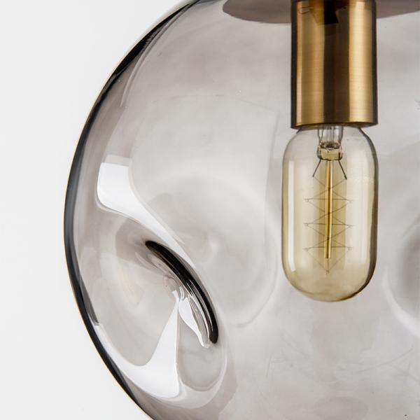 Simple Grey glass pendant light for indoor home Kitchen Dining room Decoration (WHGP-28)