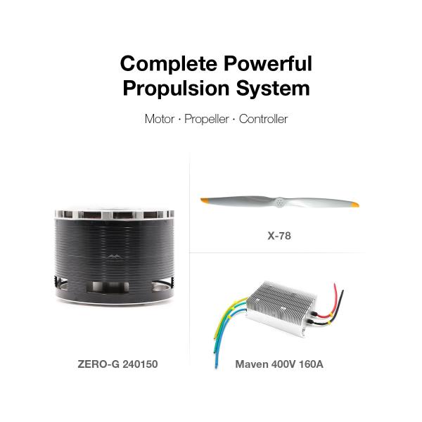 240150 Moteur de drone à charge lourde BLDC, poussée de 220KG, 15KW