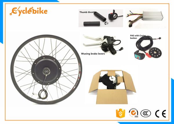 Rear / Front Wheel Electric Mountain Bike Conversion Kit Thumb Throttle Or Twist Throttle