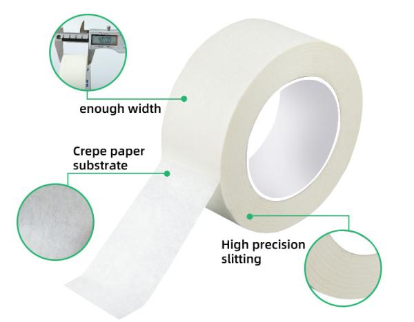 White Painters Tape Wide Painting Wide Automotive Masking Tape For Painting Labeling Automotive Home Crafts DIY Art