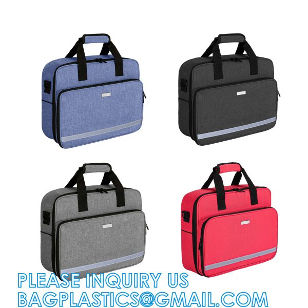 Portable Trauma Emergency Bag Medical Shoulder Bags First Aid Kit Bag, Medical Supplies with Fixed Pockets