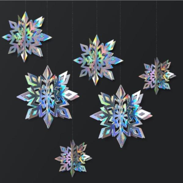Rainbow Color Star Pattern Paper Hanging Decoration
