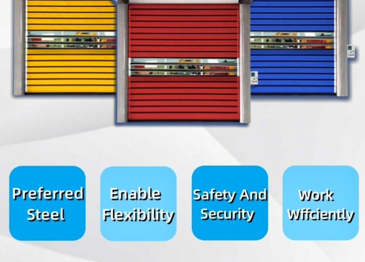 Промышленная высокоскоростная спиральная дверь 220 мм Электрическая алюминиевая сплав сэндвич панель быстрый ролик Фабрика прямая продажа