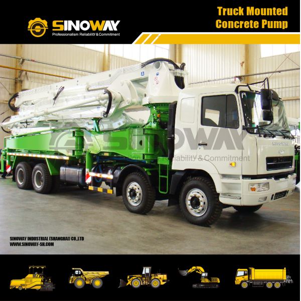 Large Concrete Mixer Machine 338KW/460HP Rated Power 8x4 Drive Model 49m